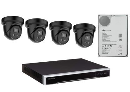 4CH Hikvision + 4 x 6MP BLK Turret